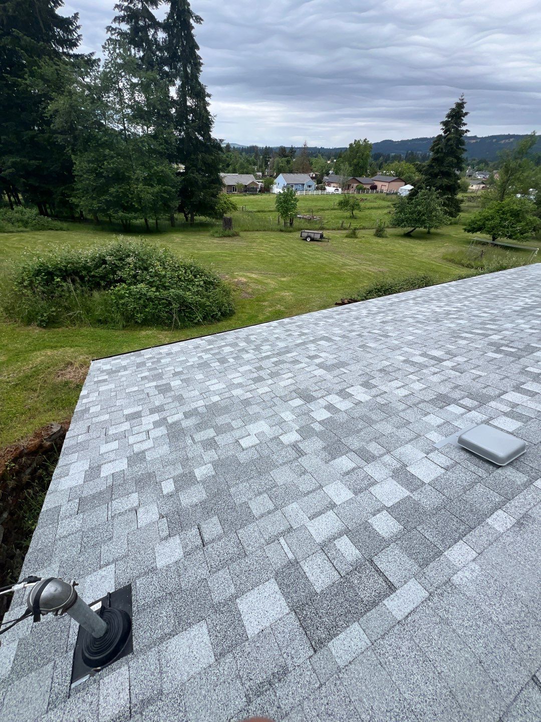 Residential Roofing Installation using IKO Dynasty (Color: Frostone Grey) by Orezona Building & Roofing Company, Inc.