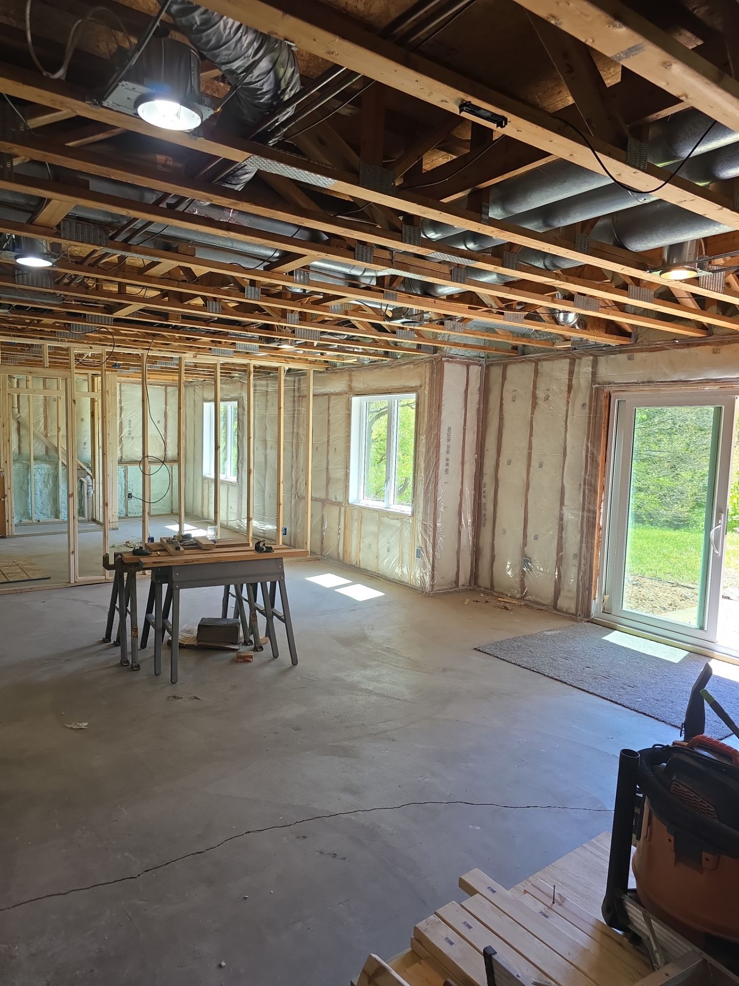 Closed cell Spray foam basement walls in Andover