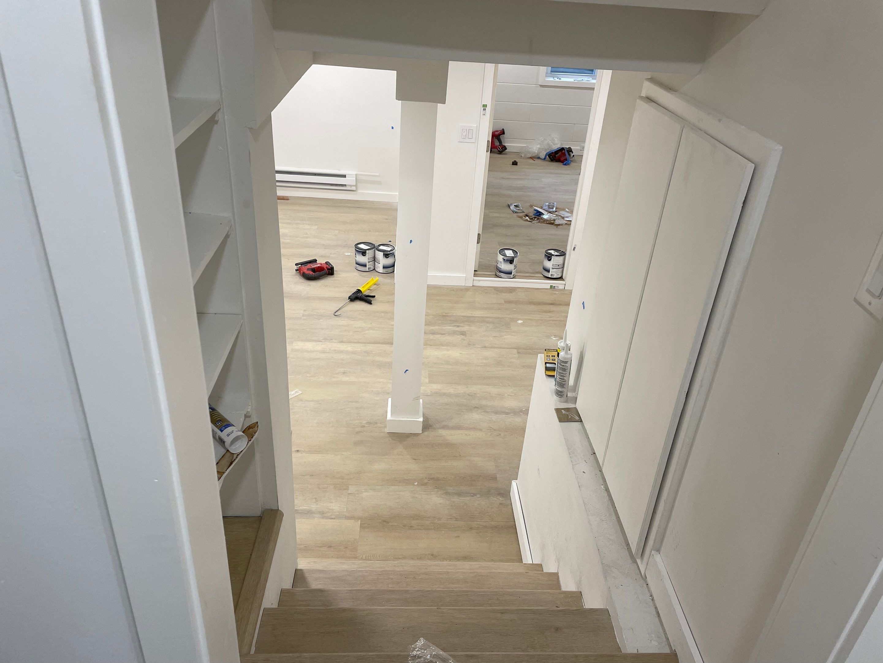 Basement Remodel using Wood by Home Concepts Construction