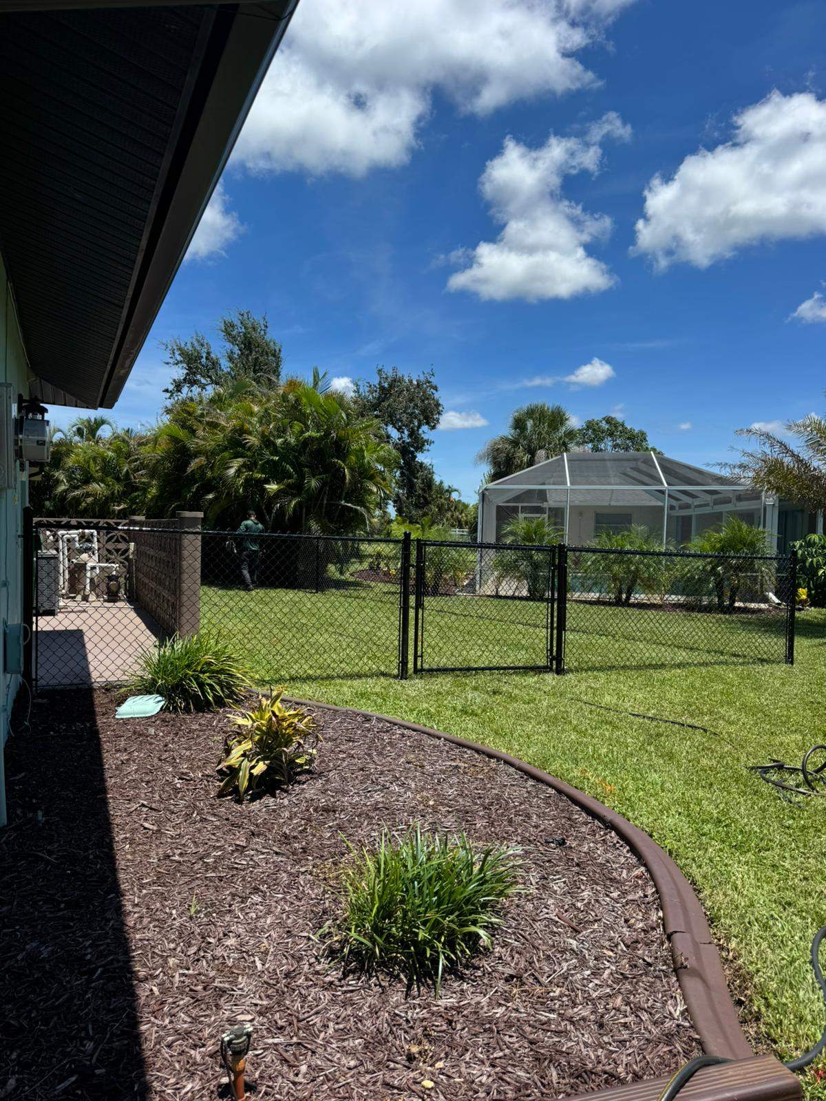 Black Chain Link Fence and Gate Installation in Rotonda West by True Fence LLC