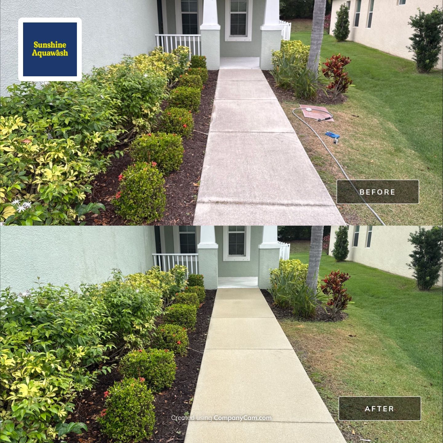 Vinyl Fence & Concrete Cleaning in Central Park at Lakewood Ranch, FL by Sunshine AquaWash