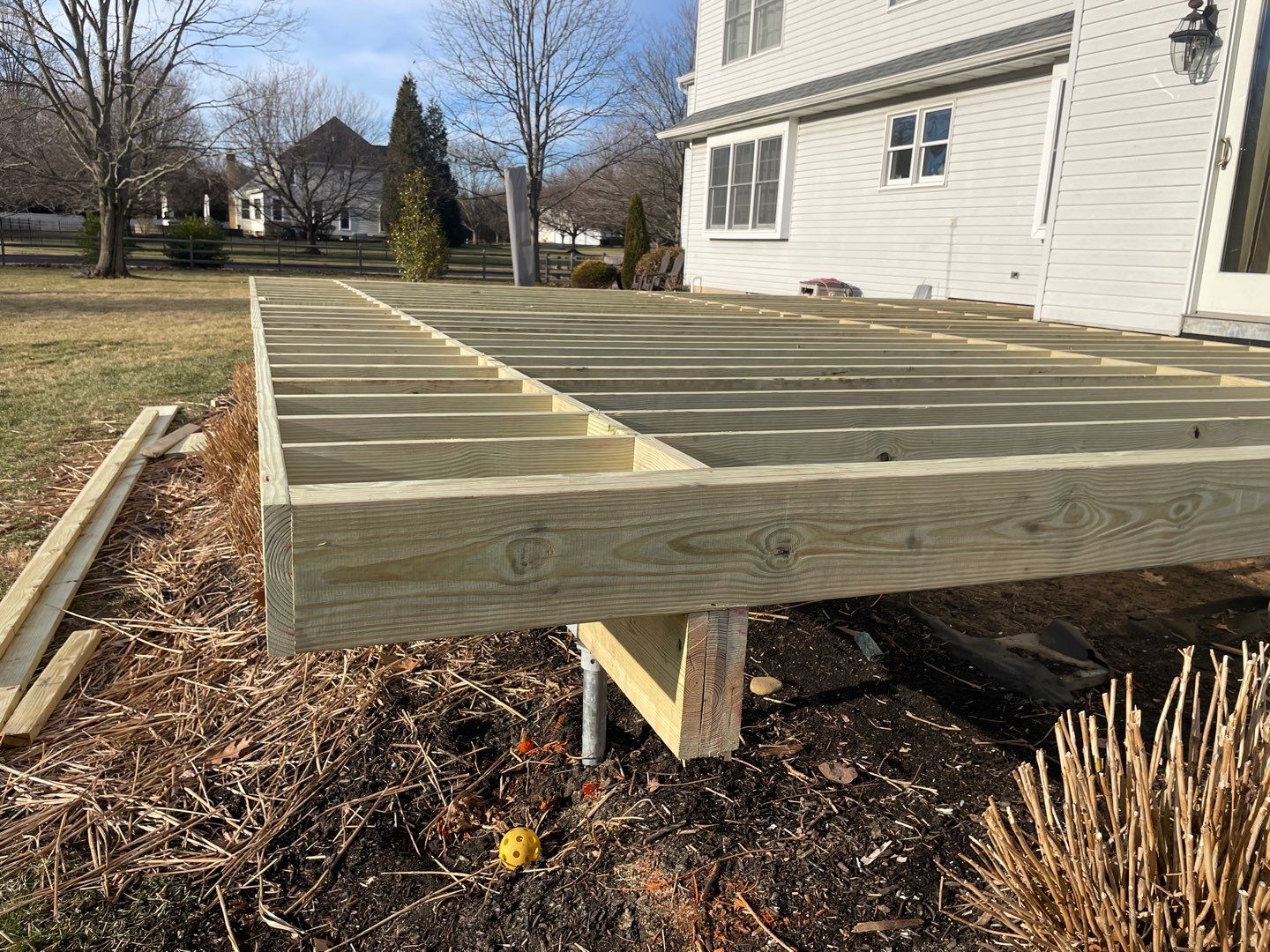New deck With A frame porch In Morrisville PA by deck guardian
