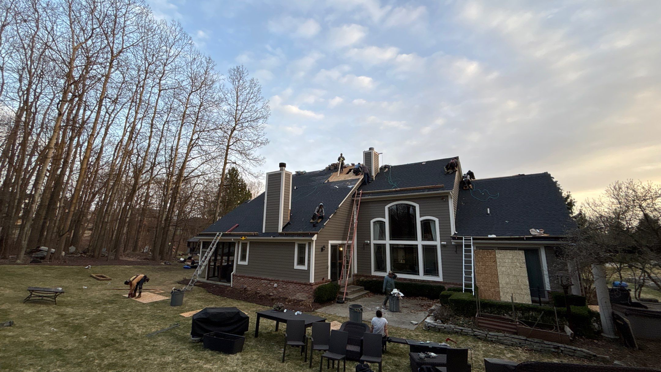 Roof Replacement using CertainTeed Landmark Moire Black by 180 Contractors