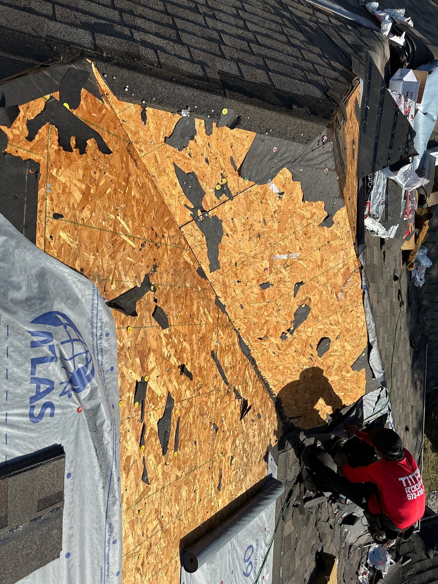 Residential Roofing + Downspouts & Gutter Guards Install  by Titan Commercial & Residential Roofing 