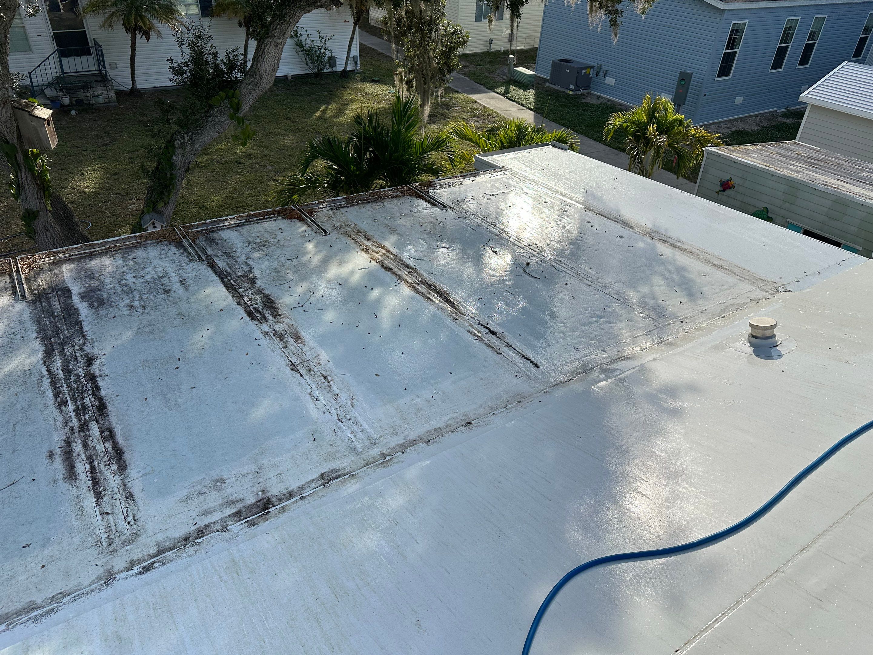 TPO Membrane Roof Cleaning and Gutter Cleaning by Sunshine AquaWash
