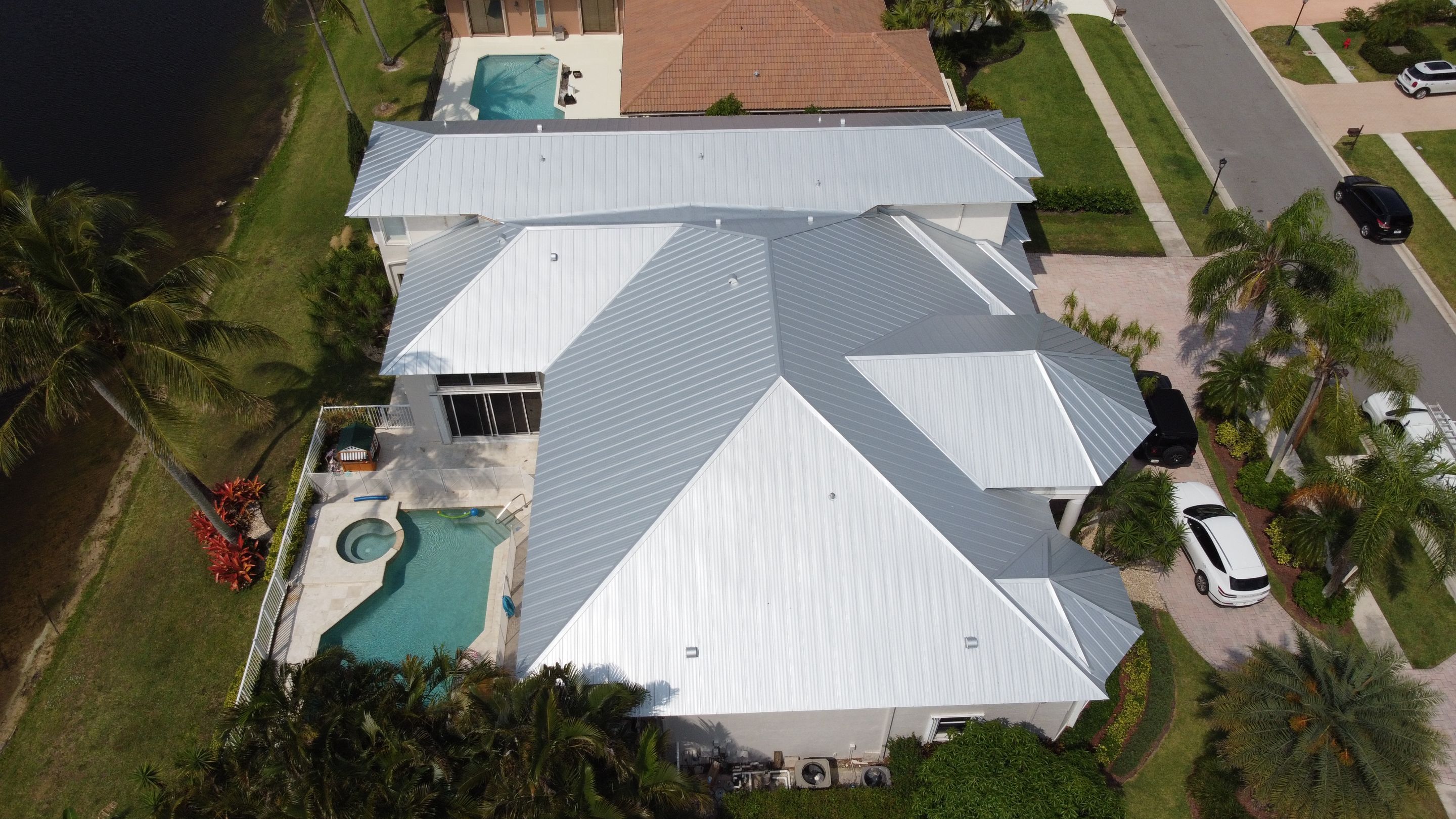 Residential Roofing Installation using 1" Nail strip metal roof by BLUES BROTHERS ROOFING