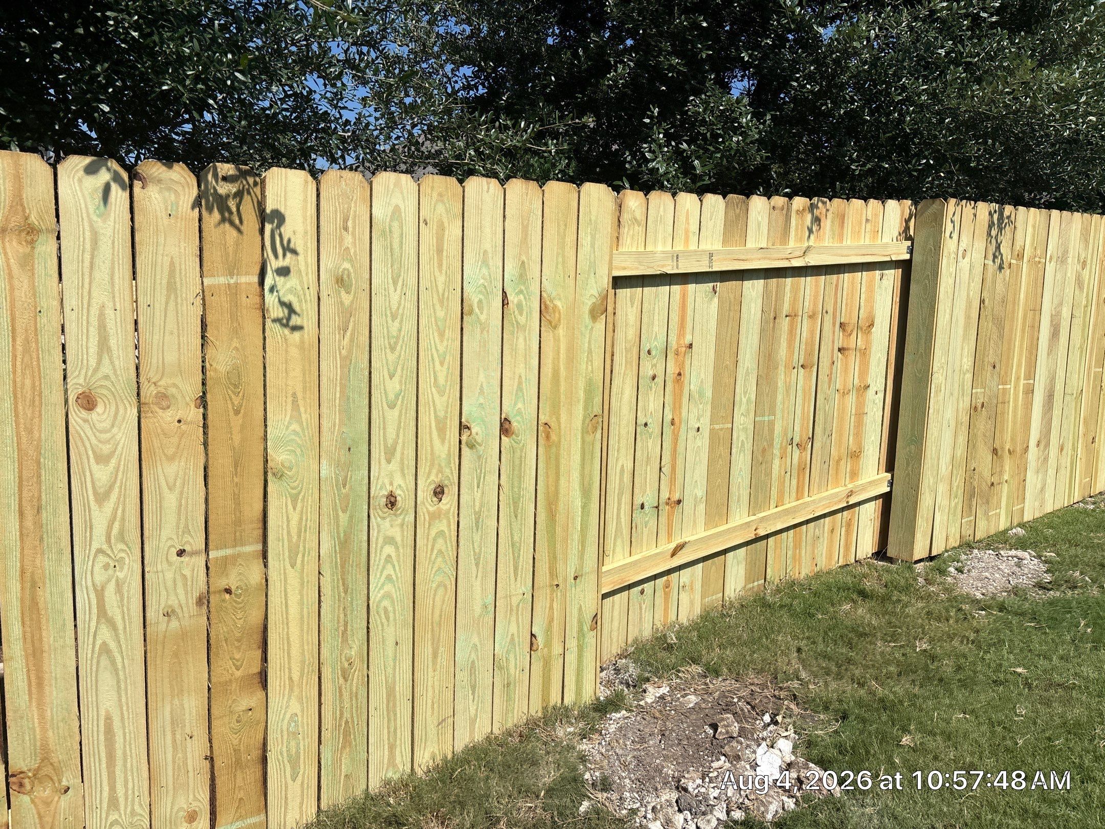 Residential Wood Fence in Austin by RoofsOnly.com