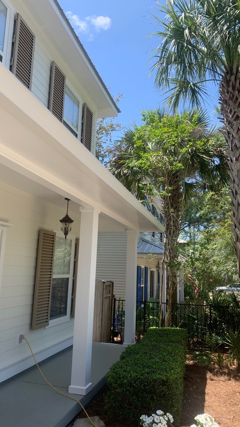 Gutter Installation Using White K-Style Seamless Gutters by Gutter Professors