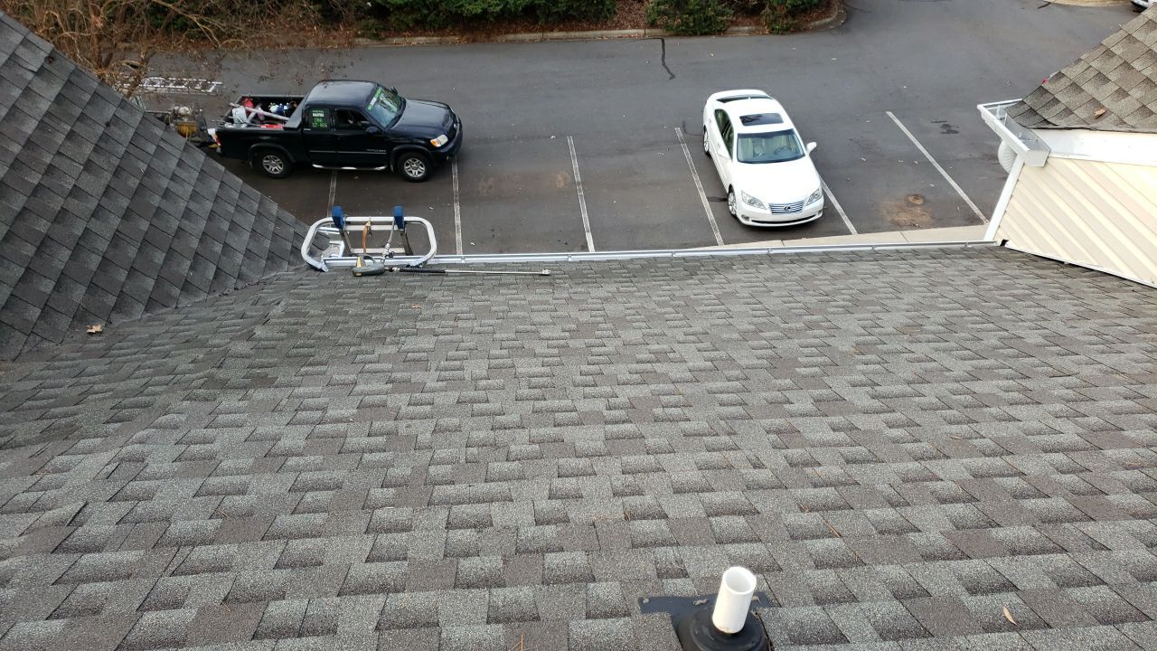 Gutter Cleaning using water by Power Wash Masters LLC