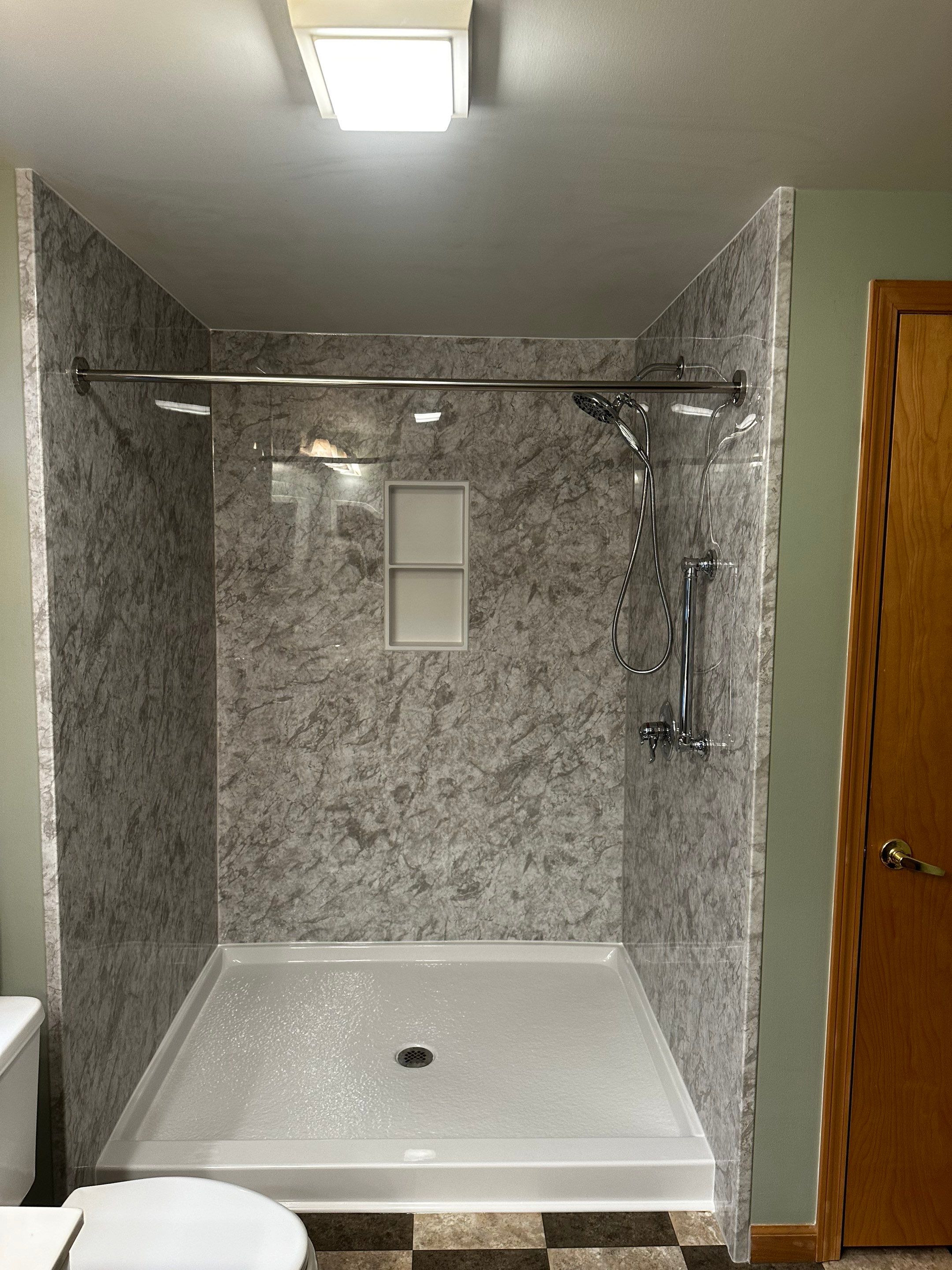 Tub to Walk-In Shower Installation in East Chatham, NY  by Yankee Home Improvement