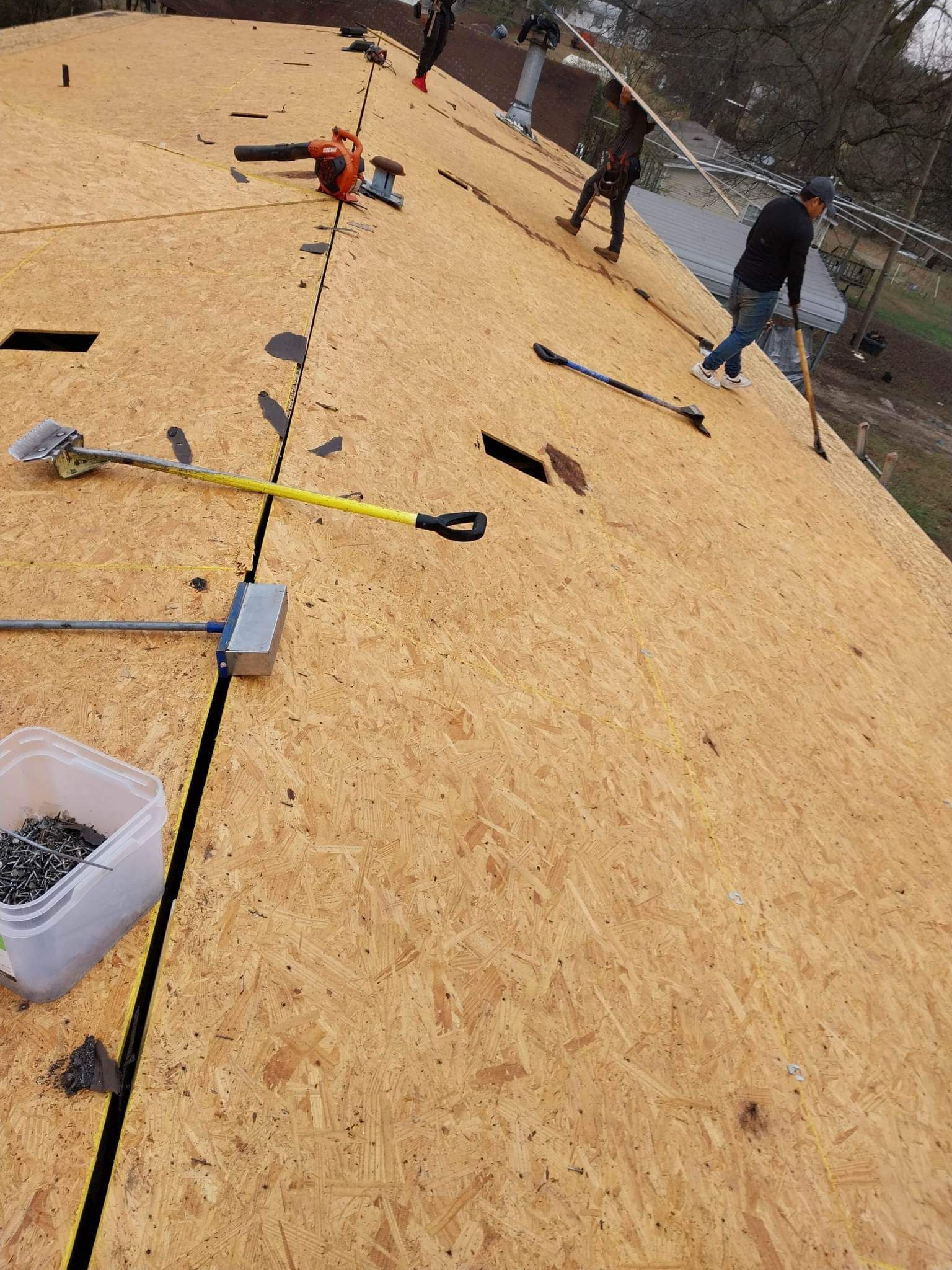 Residential Roofing Installation using 29 gauge metal by Hostetler Roofing