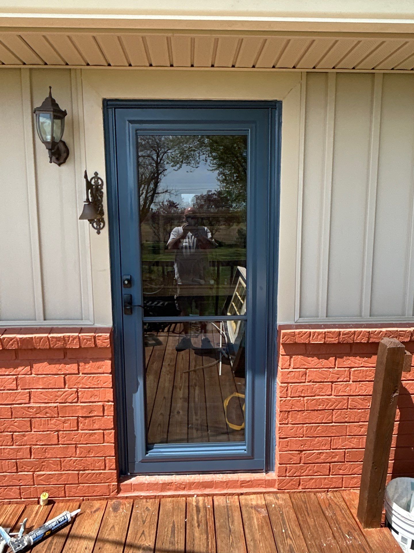 New Entry Door and Full-View Storm Door Installation in Danville by Merrifield Exteriors, LLC