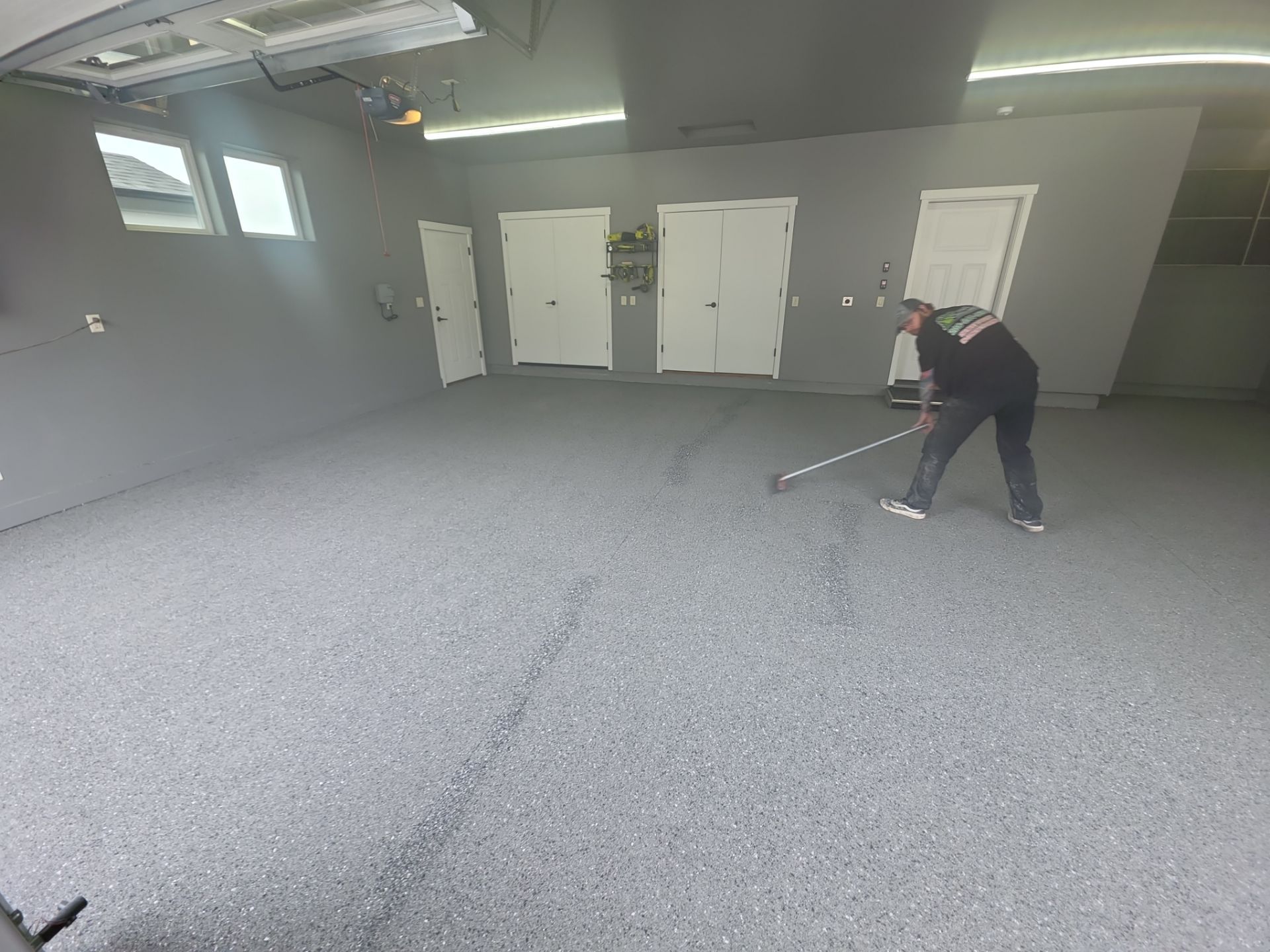 Spokane Garage Floor Transformation with Slate Hybrid Polyaspartic Coating by Croc Coatings, LLC