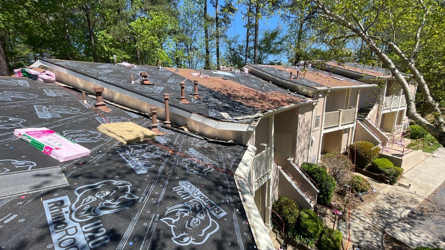 Commercial Roofing Installation using Owens Corning Autumn Brown by Inspector Roofing and Restoration