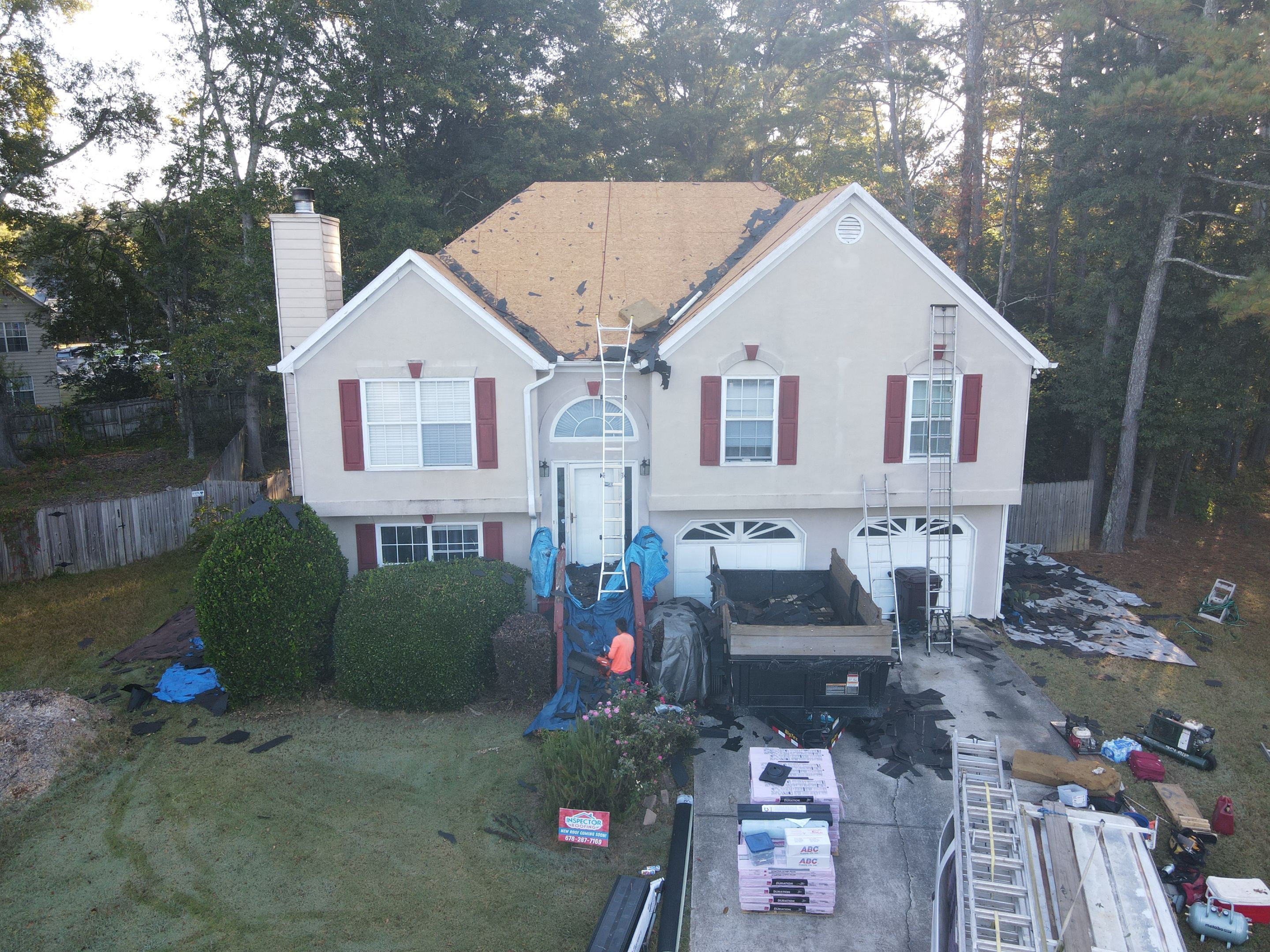 Residential Roofing Installation using Owens Corning by Inspector Roofing and Restoration