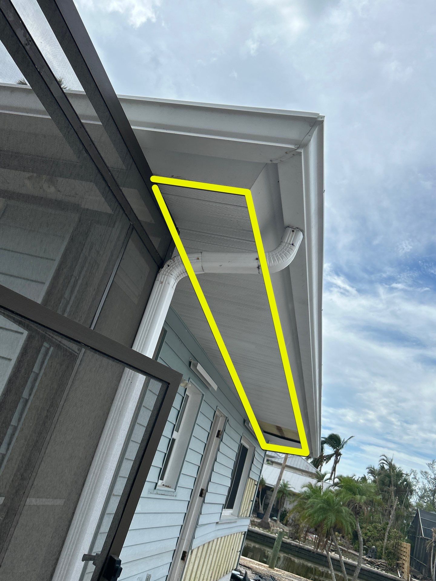 White Soffit and Fascia Upgrade in Longboat Key FL by Gutter Professors