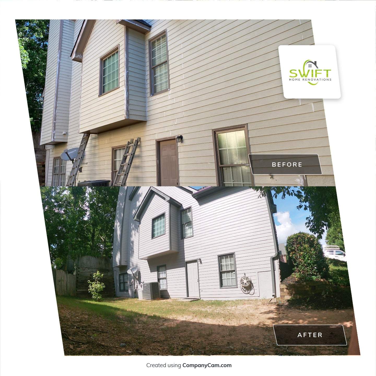 Exterior Residential Painting and Siding Refresh in Marietta by Swift Home Renovations