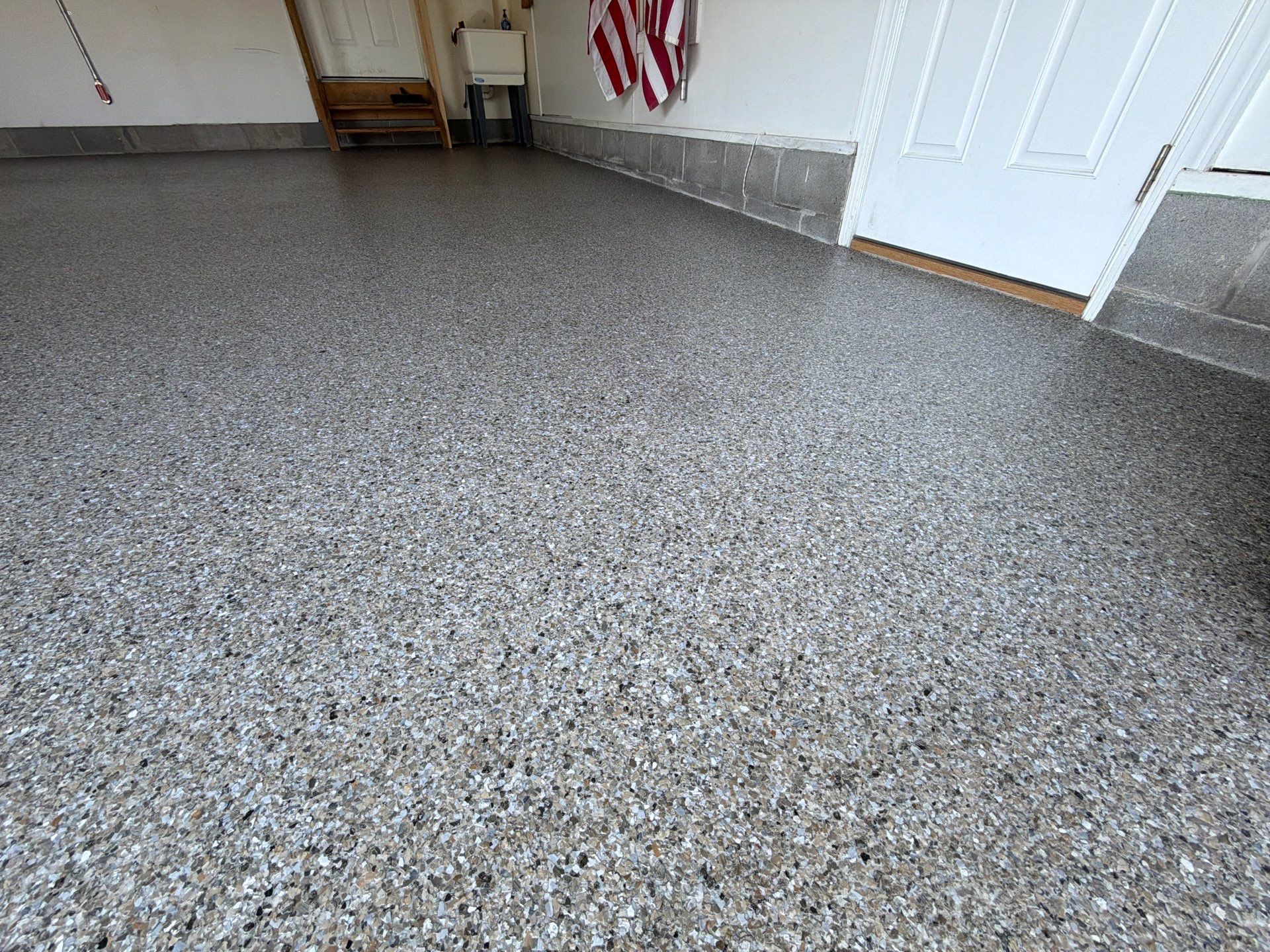 Vintage Shalestone Garage Coating by NG Masonry & Construction LLC