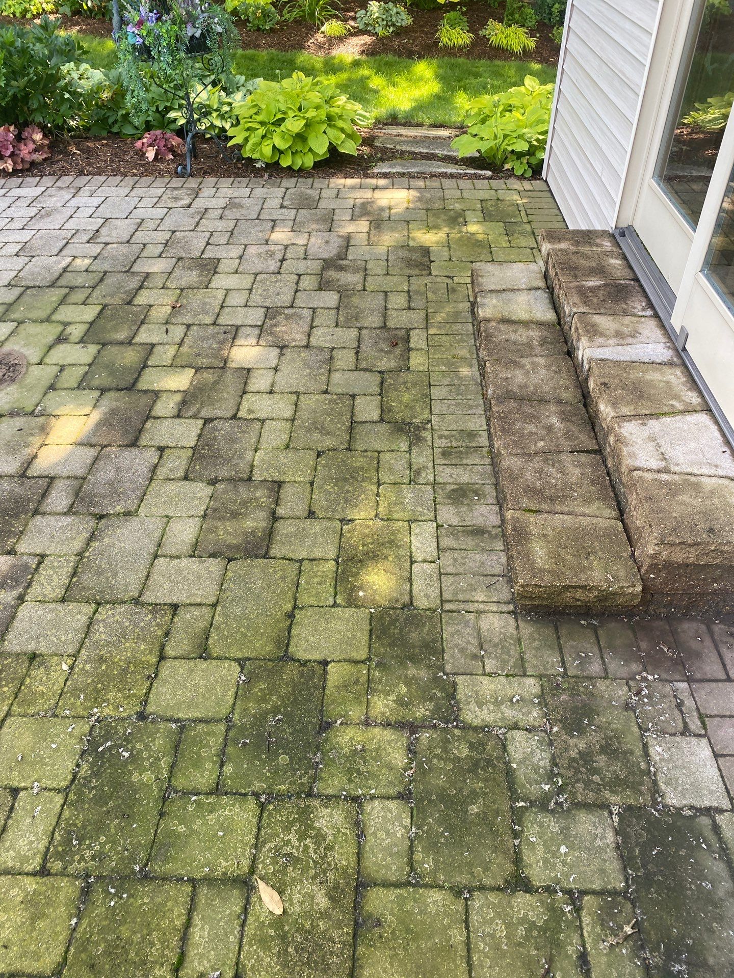 Patio and stepper cleaning by Shulla Exterior Cleaning
