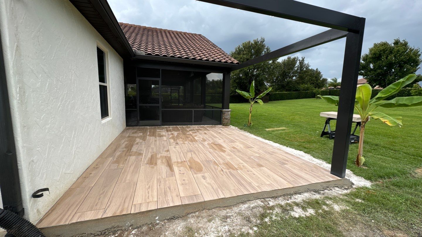 Open trellis pergola by Orlando pergolas 