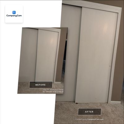 Interior Sliding Closet Door and Trim Installation in Oconomowoc