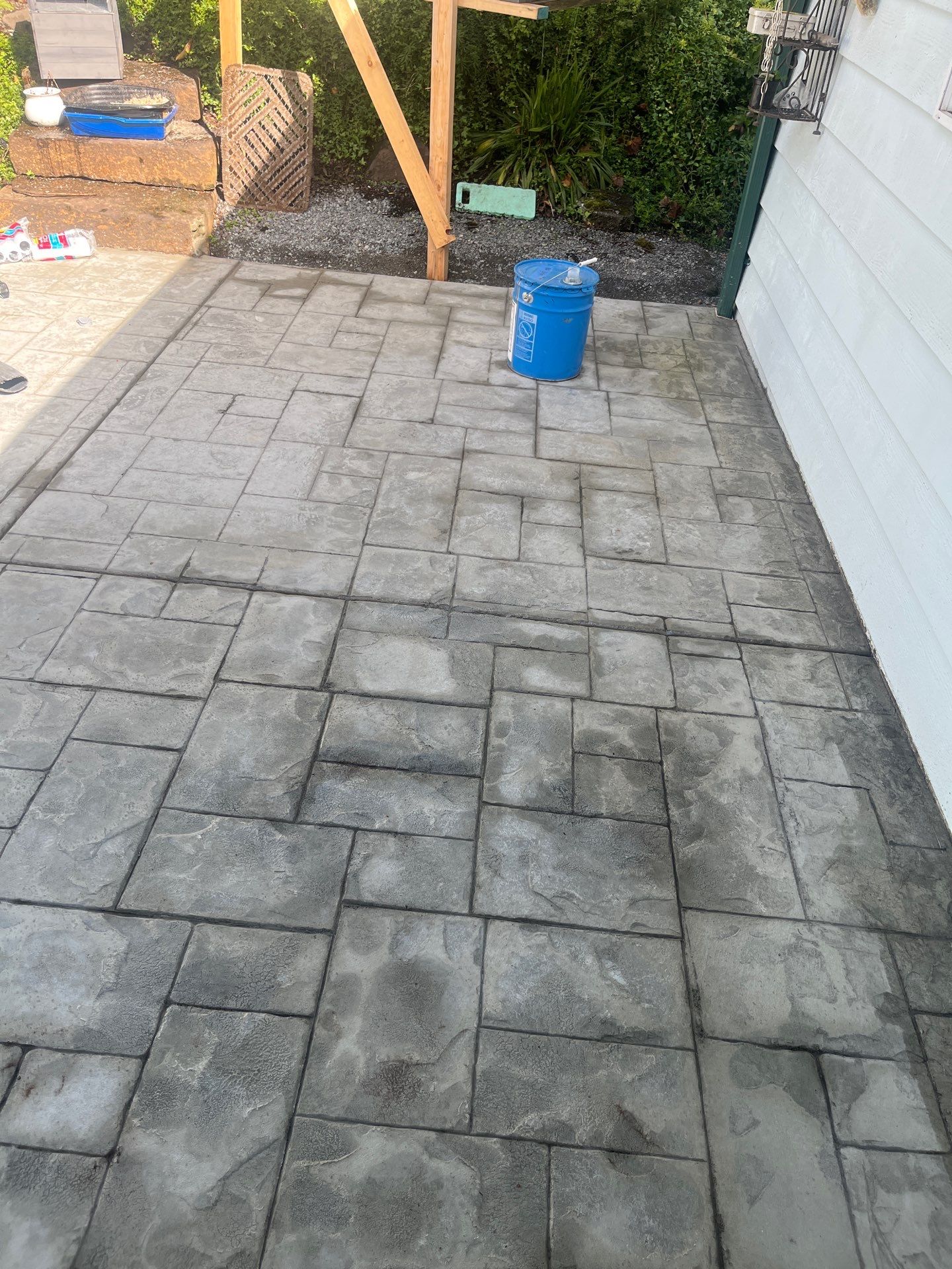 Stamped Concrete Patio and Driveway | Edmonds  by Jireh Asphalt & Concrete Inc 