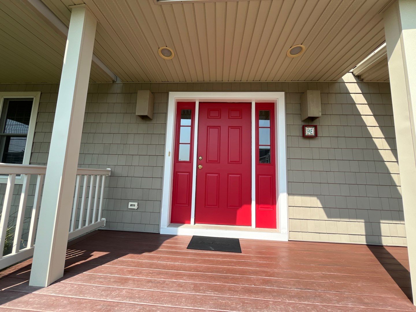 Front Door and Sidelight Refinishing and Painting in Avalon New Jersey by FreshCoat Works LLC