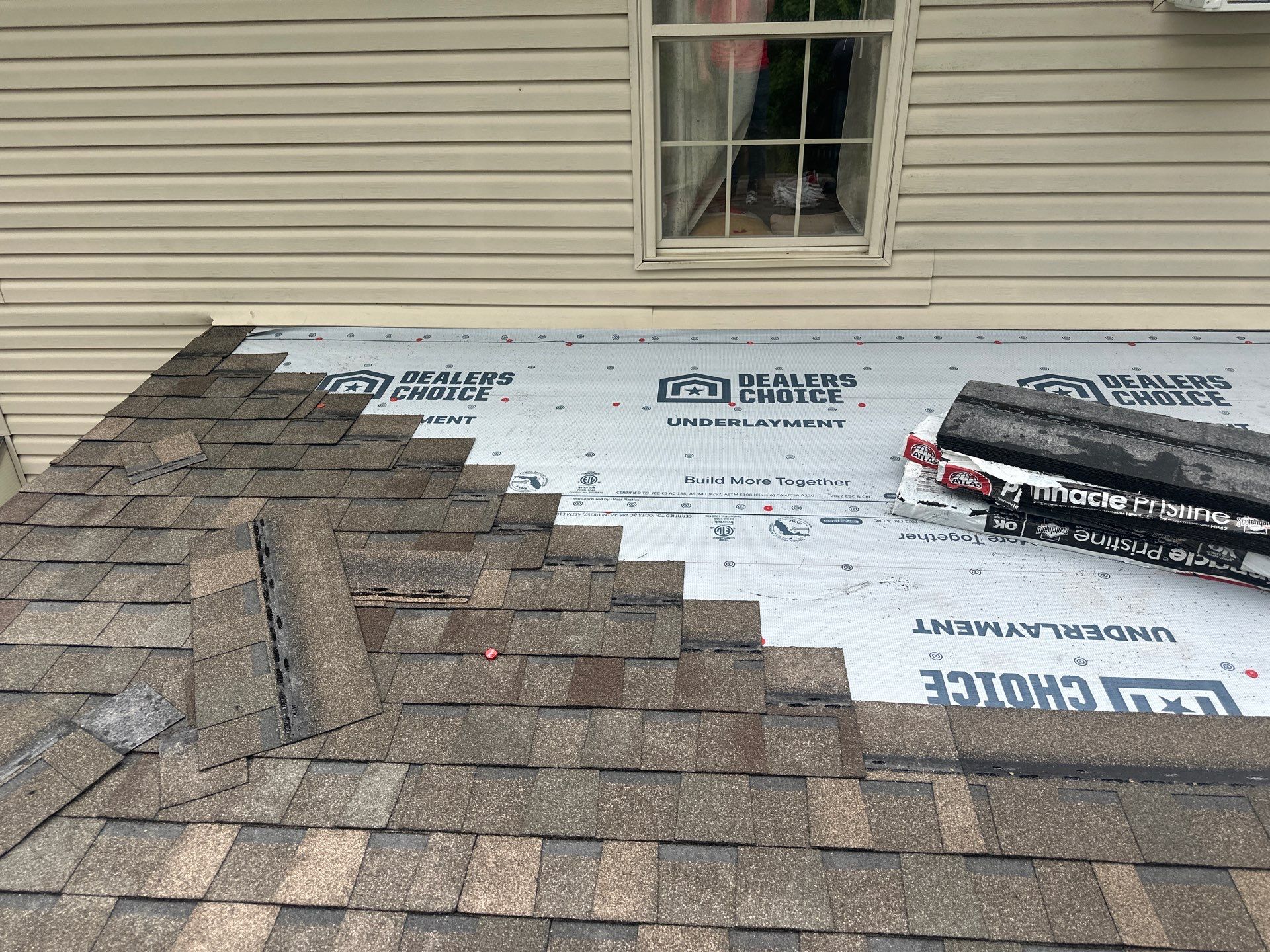 Residential Porch Roof Install - Atlas Pinnacle Pristine Shingle - Color Weathered Wood  by Titan Commercial & Residential Roofing 