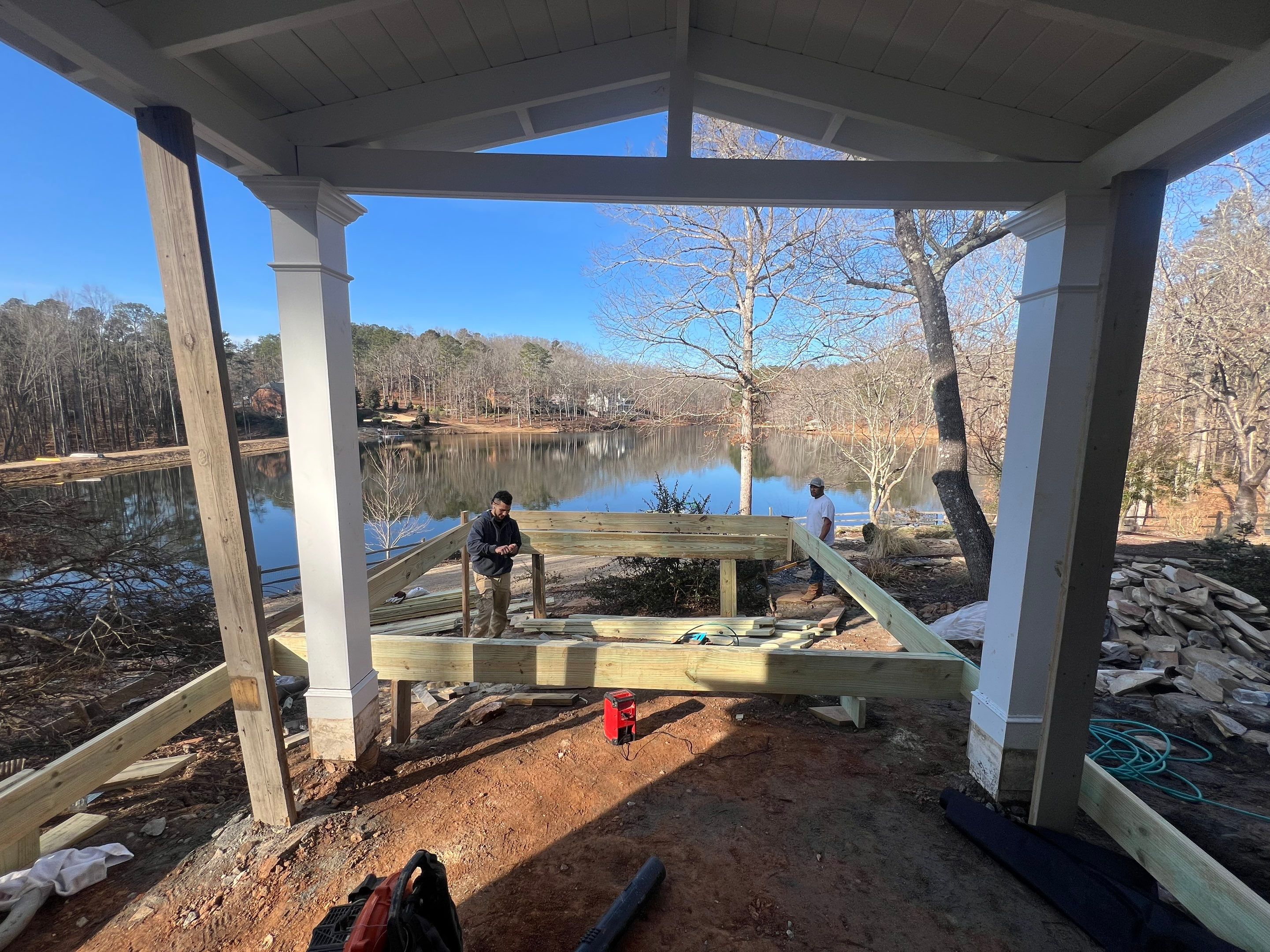 Deck And Porch using TimberTech by Swift Home Renovations 