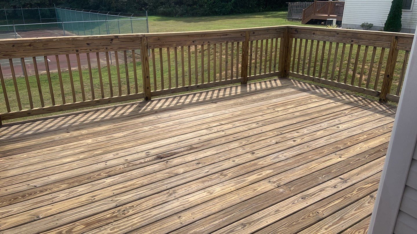 Deck Refinishing using Powerwasher by A1 NERDY HOMES LLC