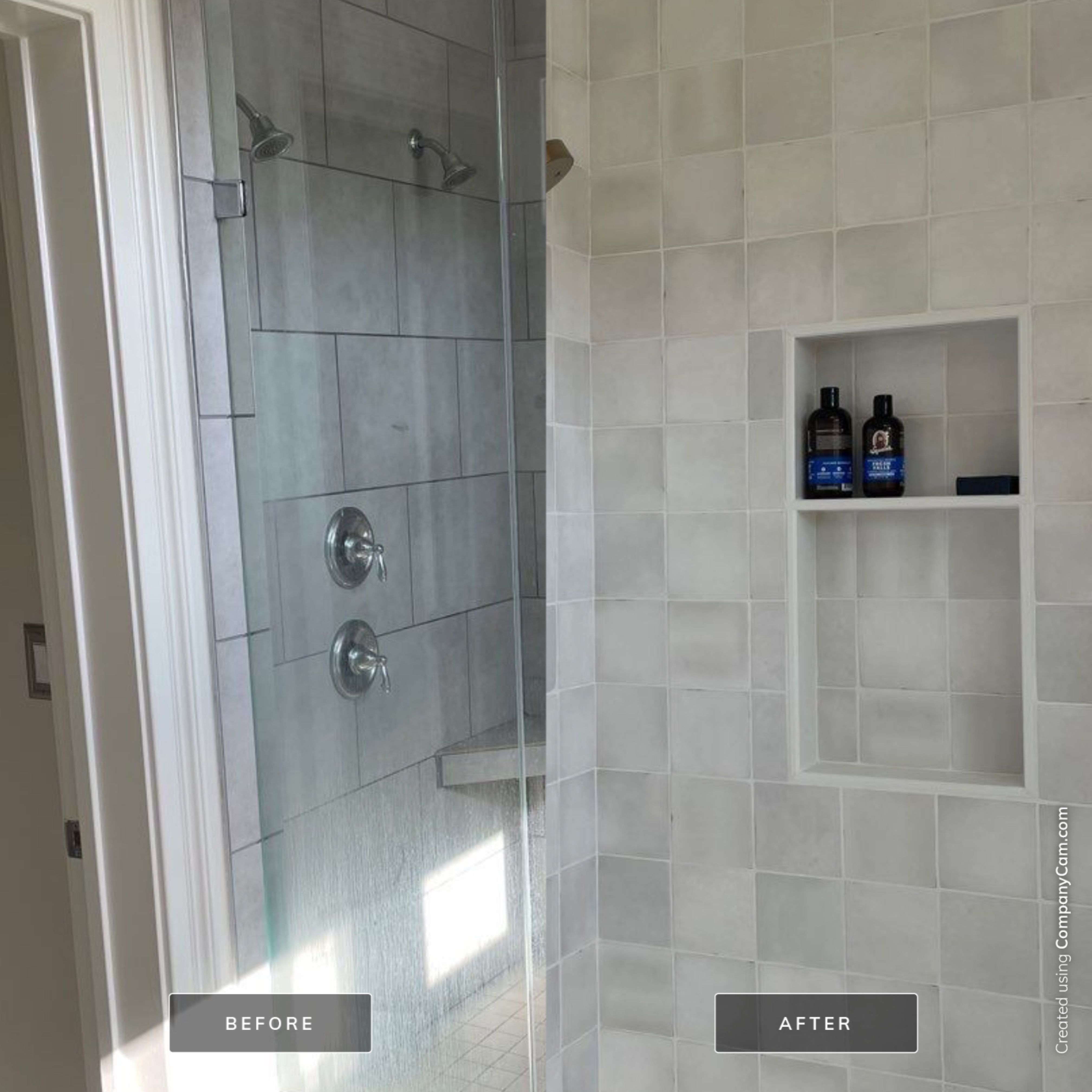 Glamorous Tile Shower Remodel by Footprints Floors of East Atlanta