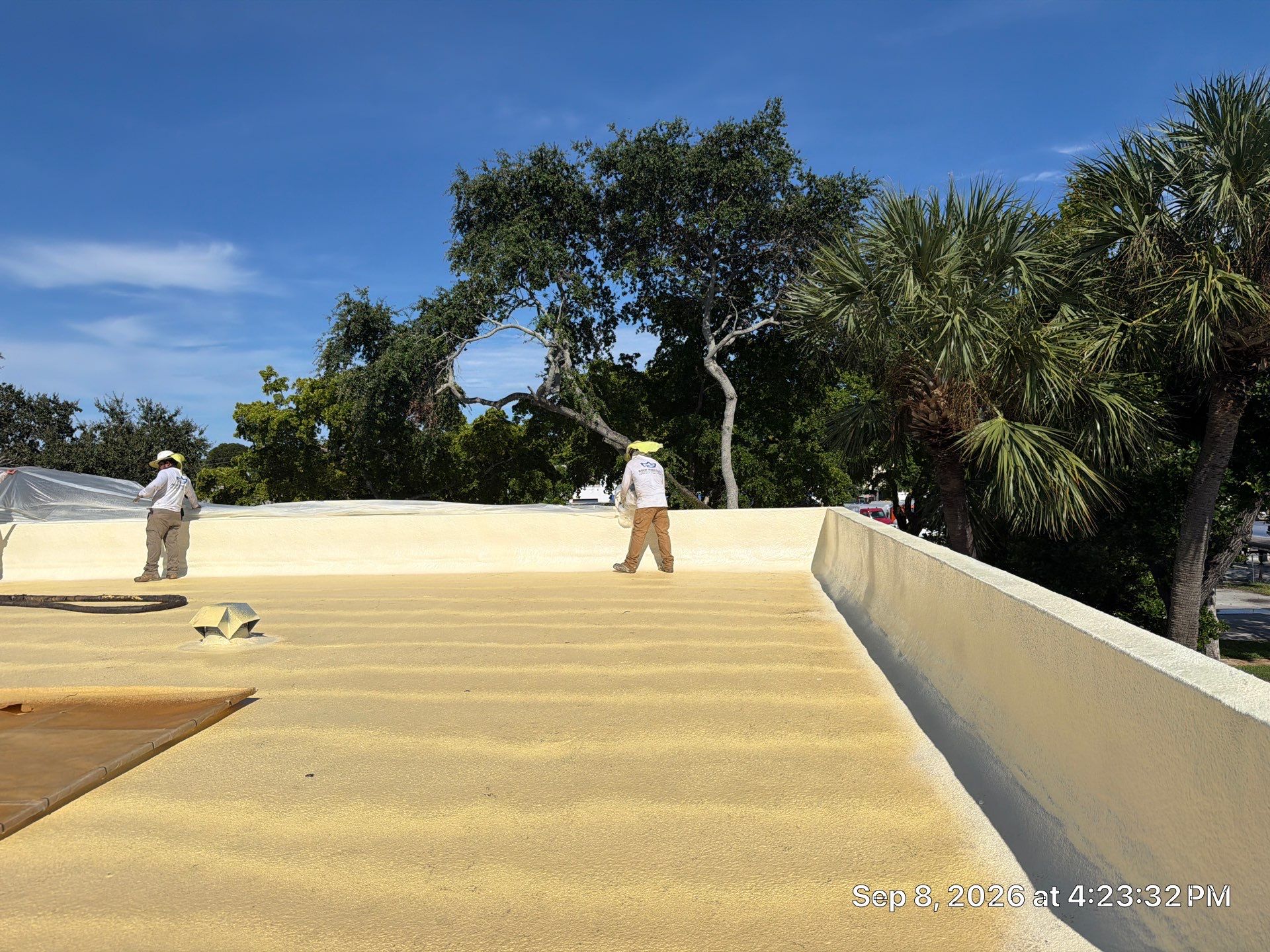 Fort Lauderdale Commercial Roof Restoration with Spray Foam and Silicone Coating by Roof King LLC