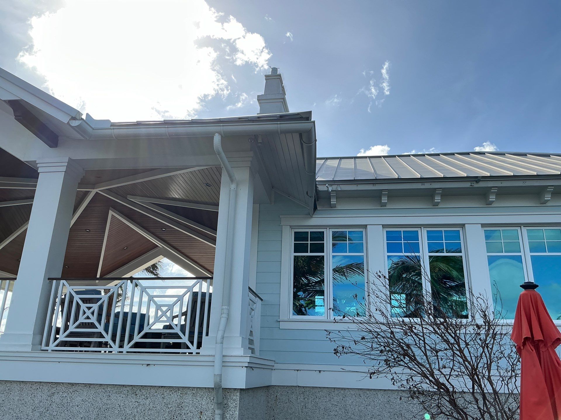 All New 1/2 Round Gutters in Nokomis FL by Gutter Professors