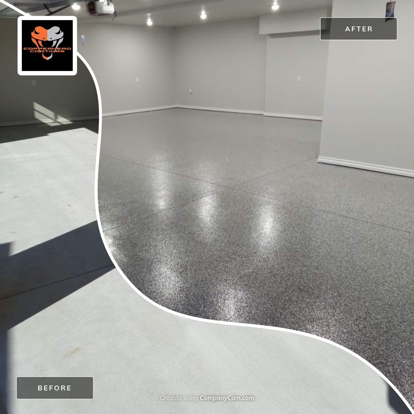 Garage Floor Coating with Smoke by Copperhead Coatings