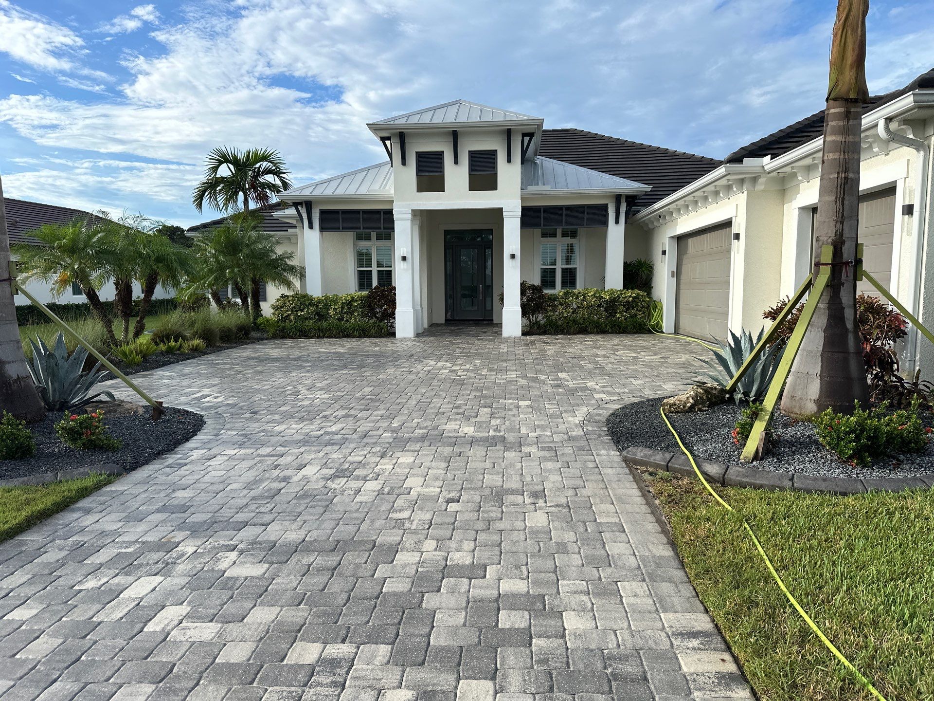 Paver Driveway, Sidewalk, and Culvert Cleaning in Winding River Community, Bradenton, FL by Sunshine AquaWash