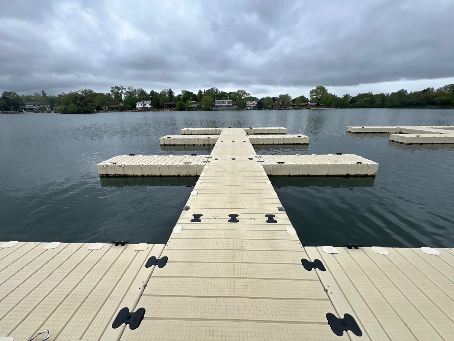 Power washing of floating dock by Northern Power Washing LLC.