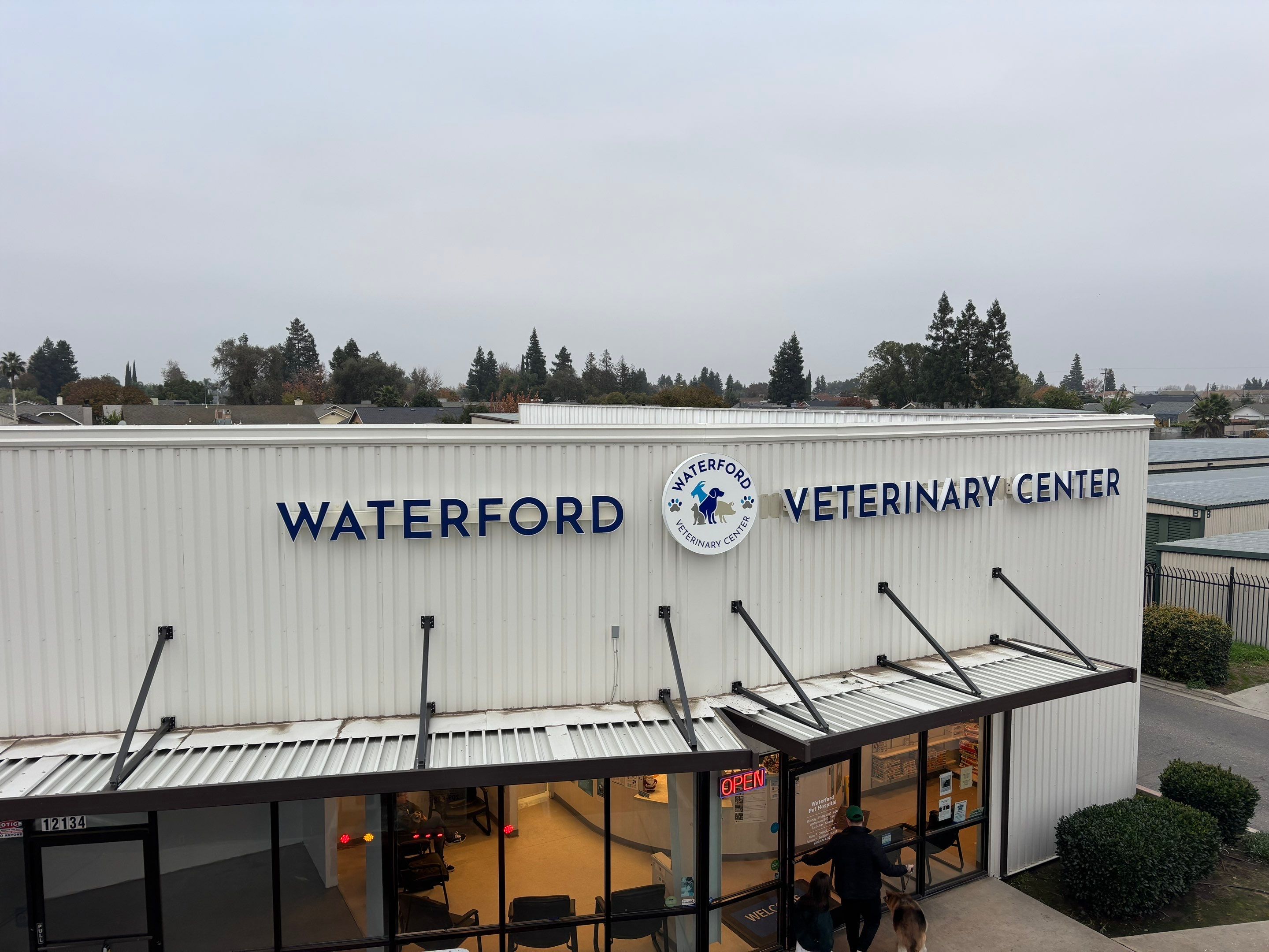 Waterford Veterinary Center Illuminated Channel Letter Installation by City Signs
