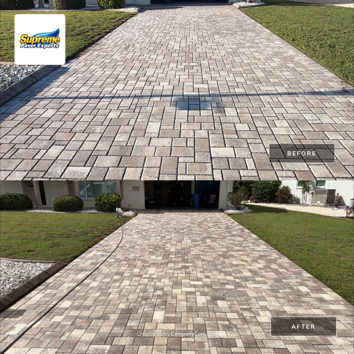 Sun City Center Paver Driveway and Porch Sealing Project by Supreme Paver Experts