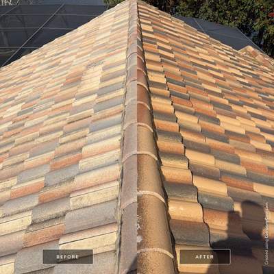 Flat Tile Roof Cleaning