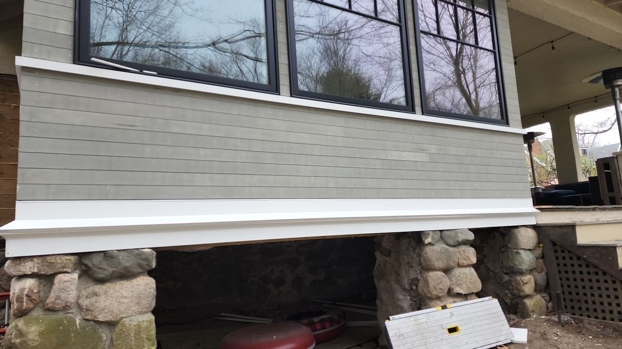 In progress: Exterior renovation in Wellesley MA by UBrothers Construction