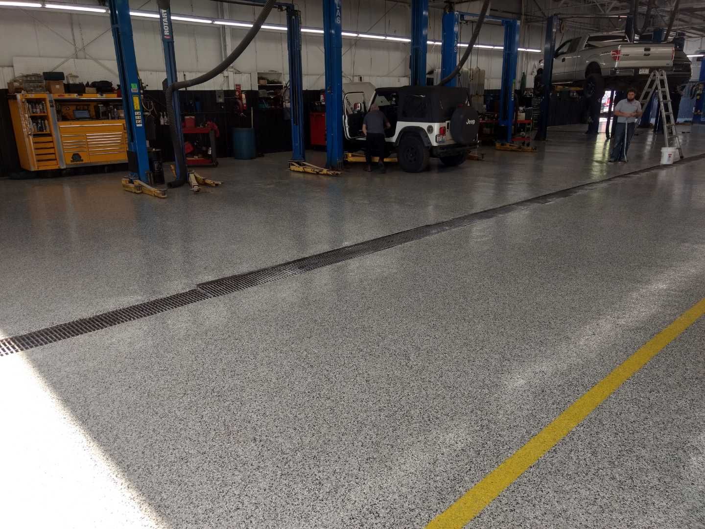 Commerical  using Domino by Fantastic Floors by Miller Custom Exteriors 