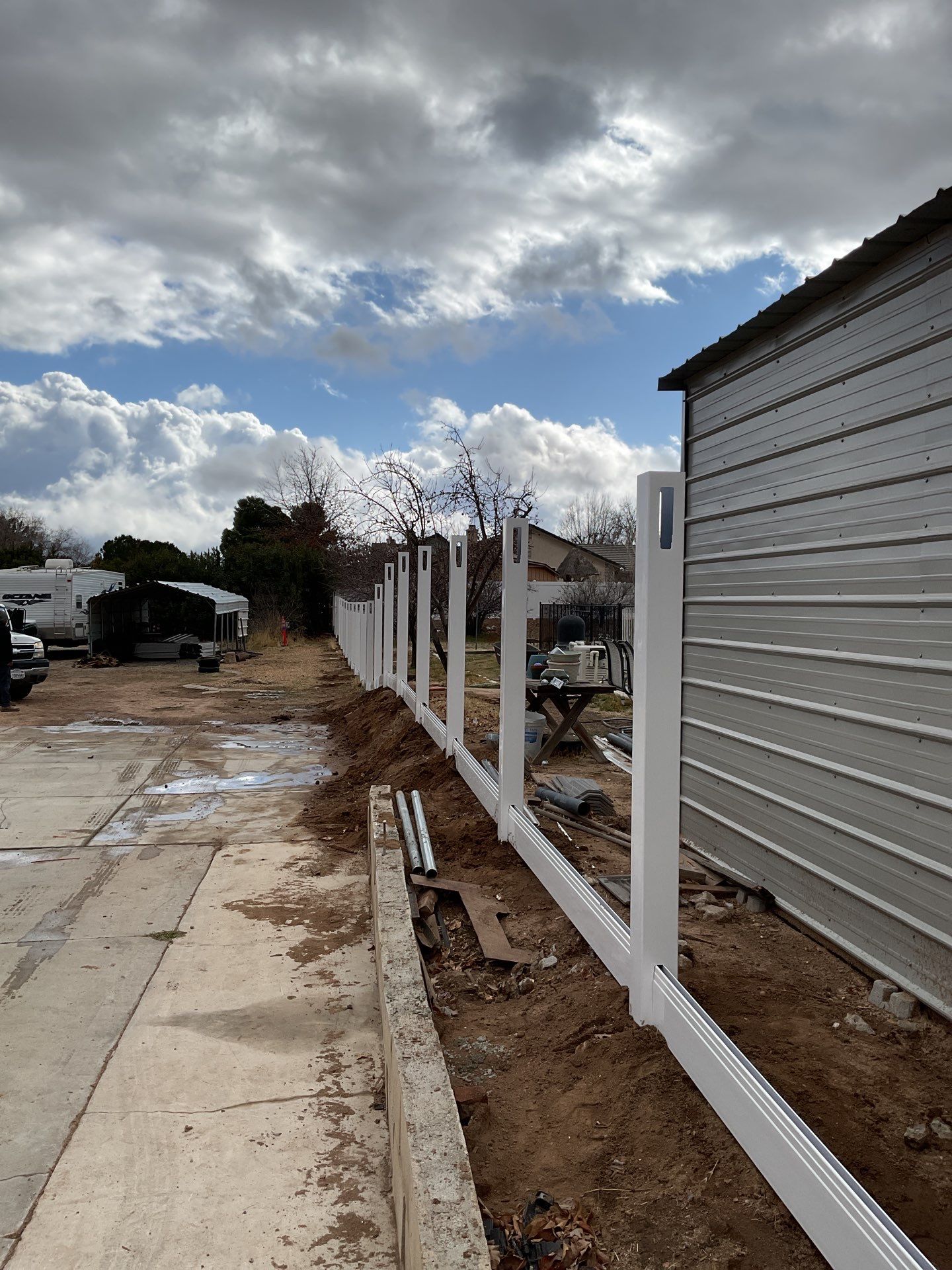 Fence Installation using Vinyl by Fence Guys Inc. 