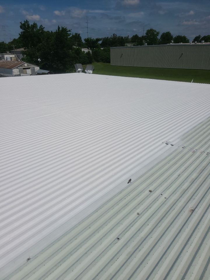 Commercial Metal Restoration System using Aldocoat Coatings by Hostetler Roofing