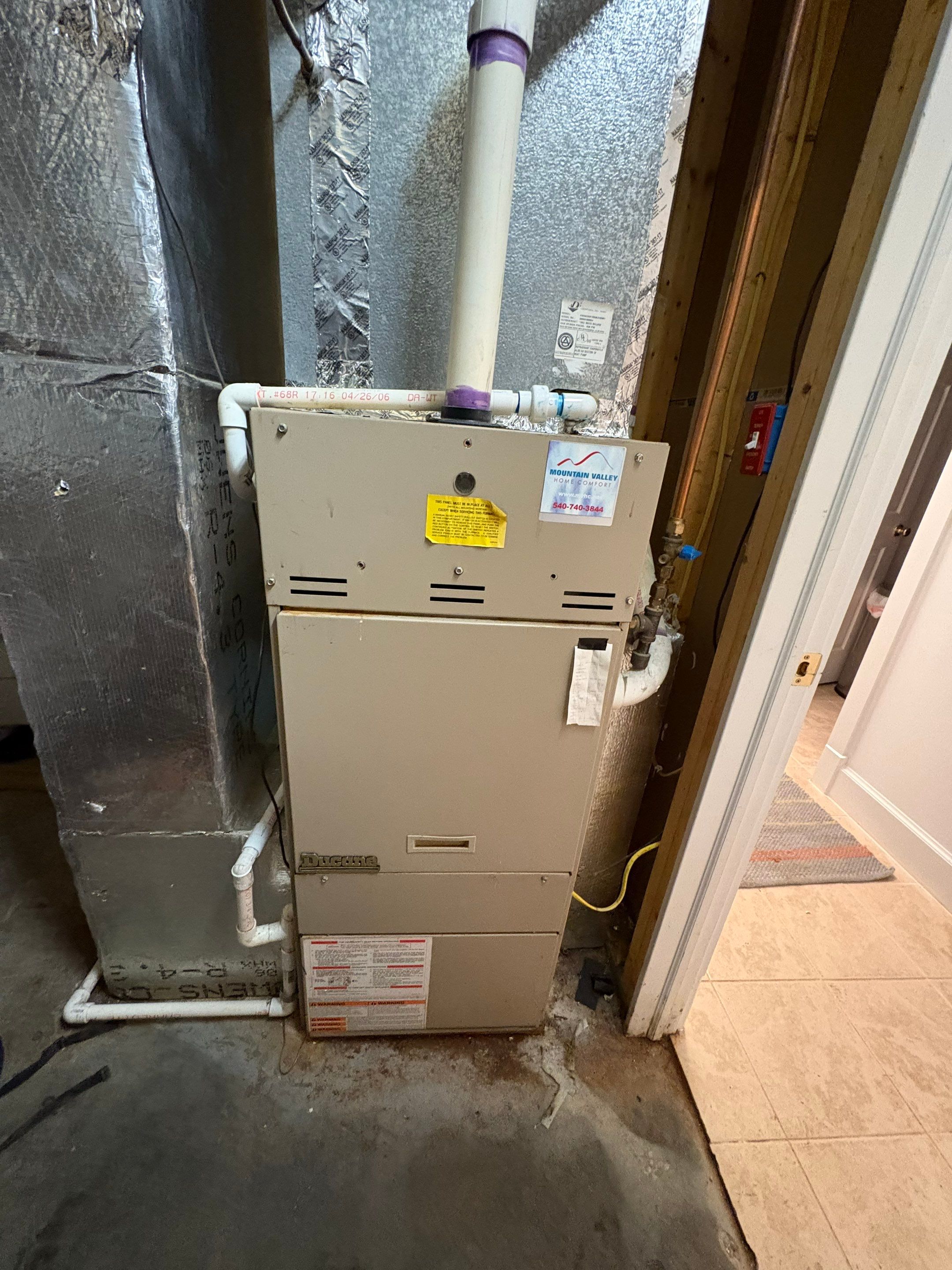 Amana 96% Furnace Install in Basye by Elemental Heating and air conditioning LLC