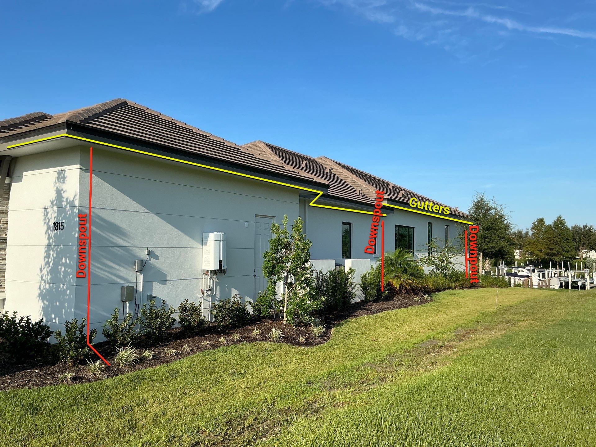 Bronze K-Style Gutters for Homes in Parrish FL by Gutter Professors