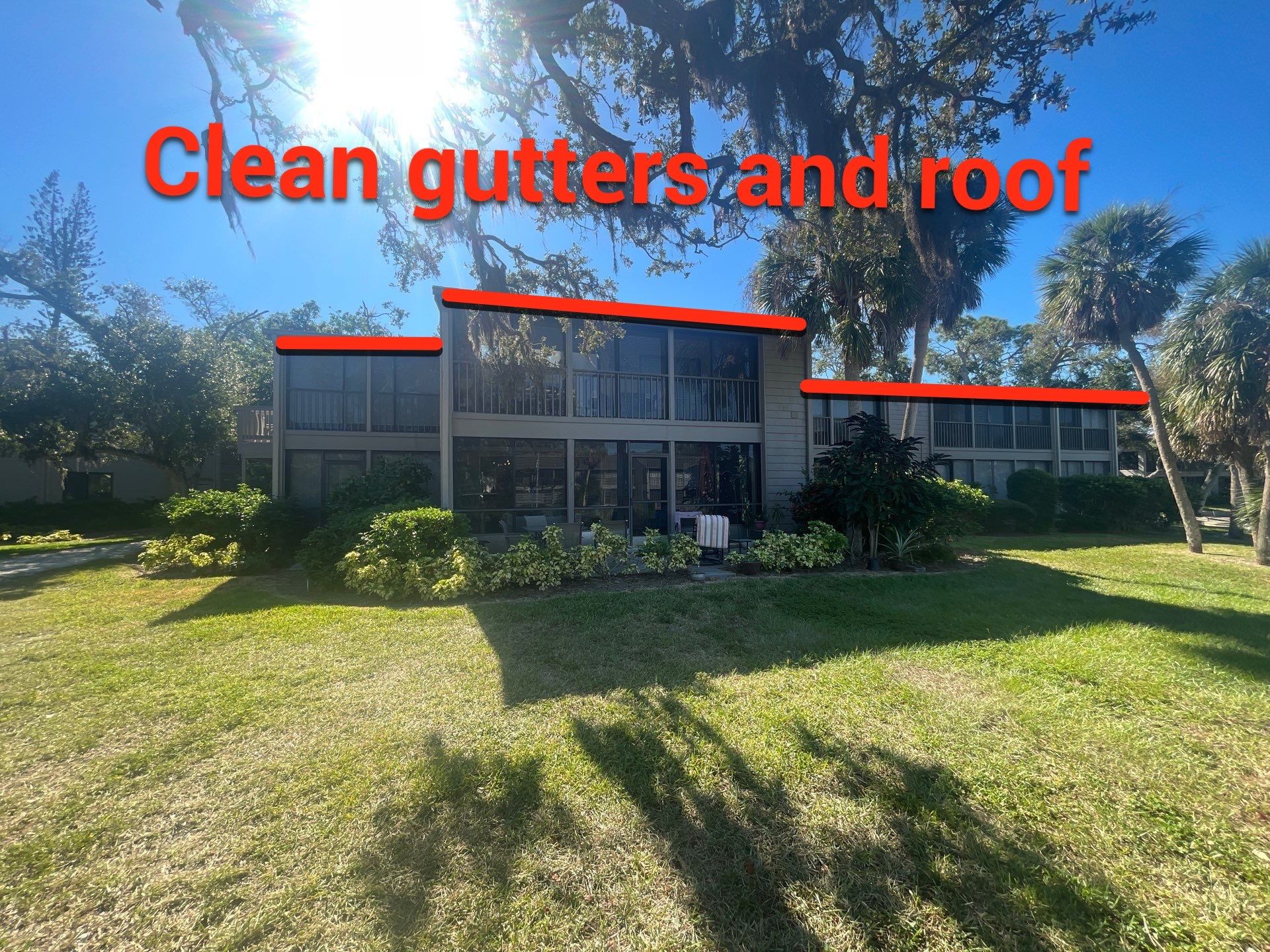 Clean Gutters and Roof in Sarasota FL by Gutter Professors