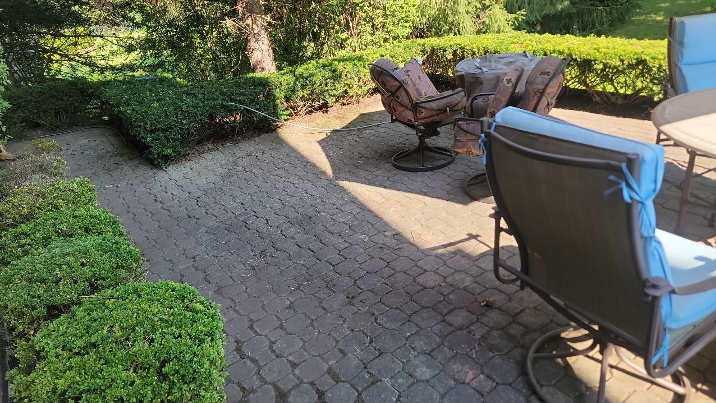 Brick paver repair, clean and seal by Northern Power Washing LLC.