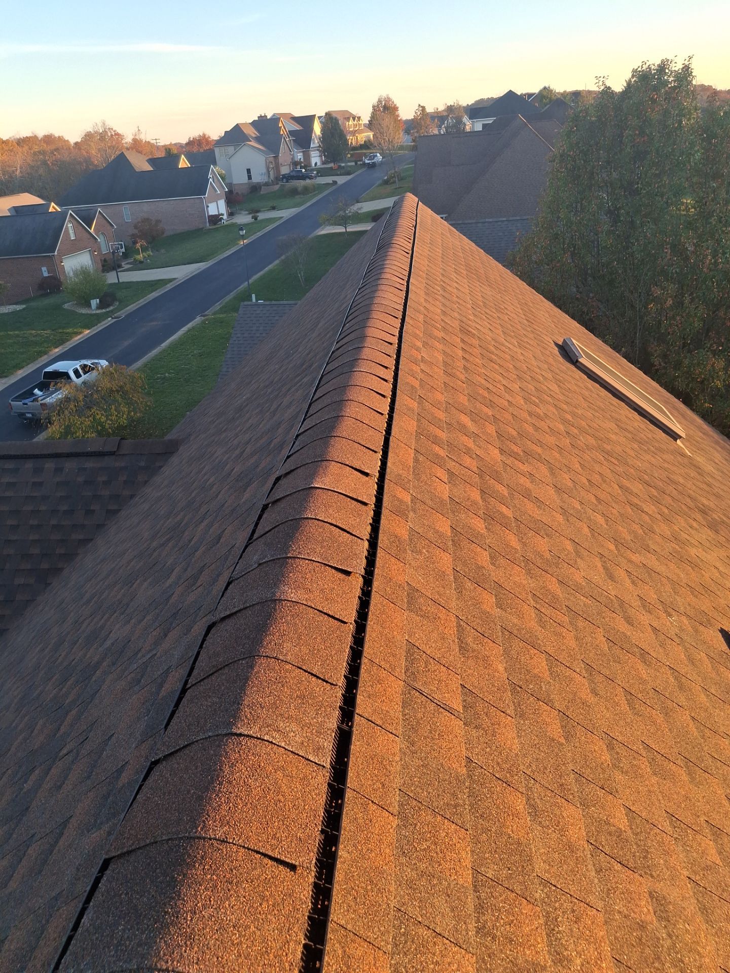 Residential Roofing Installation using GAF Timberline HDZ Biscayne Blue by Rainstoppers Roofing