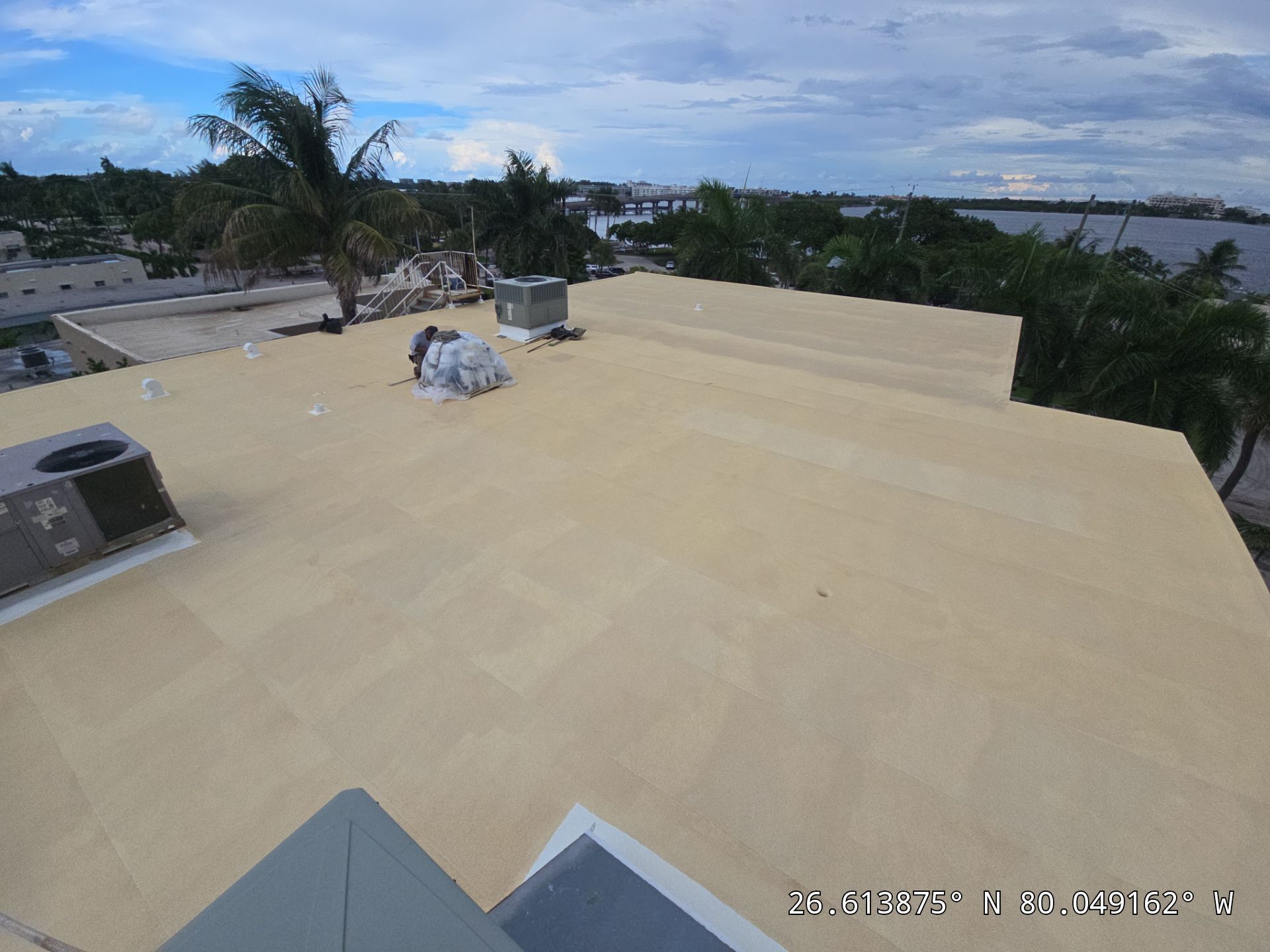 Commercial Roof Restoration for Lake Worth Beach Flat Roof Project by Roof King LLC