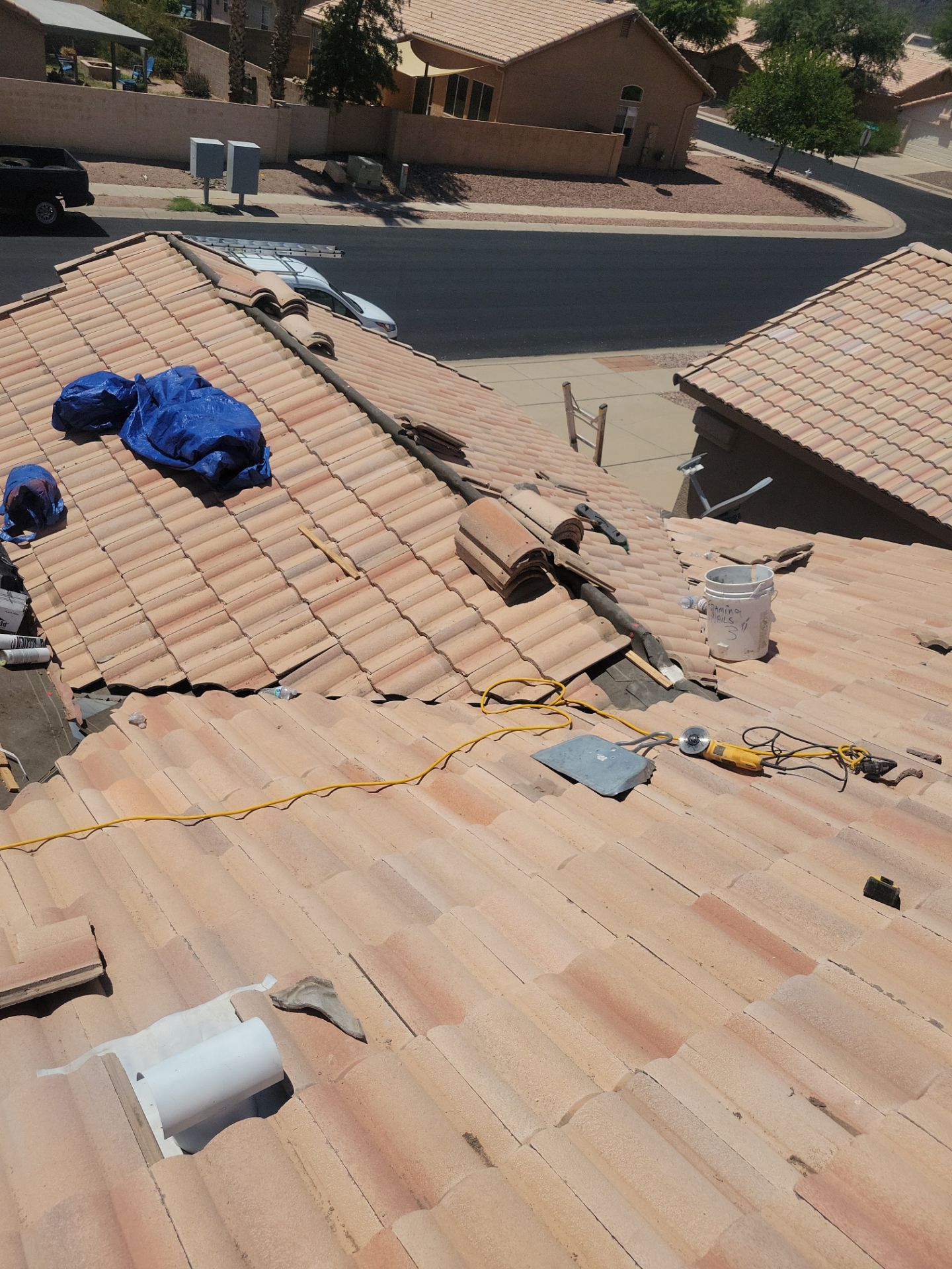 Concrete Tile Roof Repair and Underlayment Replacement in Marana by West Coast Roofing AZ